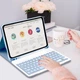 Чехол-клавиатура, Lielax, iPad 10 10.9 2022, skyblue, Итал. QWERTY, съемная BT клавиатура, держатель - изображение 2