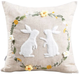 Наволочка Homla Flax з аплікацією зайця і тривимірними квітами 45x45 см (5906496734090) - зображення 1
