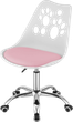 Krzesło biurowe Leobert Print obrotowe Biało-różowe (5903332061860) - obraz 3