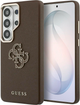 Etui Guess Grained Big 4G Metal Logo do Samsung Galaxy S26 Ultra Brown (3666339612962) - obraz 1