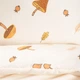 Komplet pościeli Homla Shroom Poszewka na kołdrę 160 x 200 cm + 2 poszewki na poduszki 70 x 80 cm z mikrofibry w grzyby ecru (5906496756009) - obraz 6