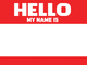 Стикеры "Hello my name is" Красные (50шт) - изображение 2