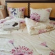 Постільна білизна KoTetextile плюшева велюрова сімейний 150-215 см (2шт) 70-70 2шт з резинкою квіти на молочному - зображення 2