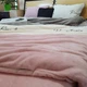Постільна білизна KoTetextile плюшева велюрова сімейний 150-215 см (2шт) 50-70 2шт сіро-рожево-білий - зображення 4