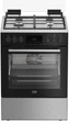Комбинированная плита Beko, 72 л, 60x60 см, с дисплеем, конвекционным нагревом, чугунными решетками, черного цвета. (629672) - изображение 1