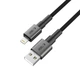 Кабель Tech-Protect Ultraboost DNA USB-A to Lightning 0.25 m Iron Grey (5906302361731) - изображение 2