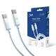 Кабель 3mk Hyper Cable USB-C to USB-C 100W 2m White (5903108464543) - изображение 1