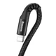 Кабель Baseus Fish Eye Spring Data USB-A to Lightning 1m Black (CALSR-01) - изображение 5
