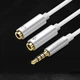 Кабель Ugreen Mini Jack 3.5mm to 2x Mini Jack 3.5mm (Microphone/Stereo Output) 0.2m Black (6957303836208) - зображення 2