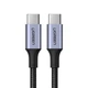Кабель Ugreen Quick Charge USB Type-C to USB Type-C 100W 5A 480Mbps 1m Gray (UGR1149GRY) - изображение 1