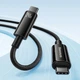 Кабель Baseus Tungsten Gold USB-C to USB-C QC PD 3.1 480Mb/s 240W 1 m Black (CAWJ040001) - изображение 4