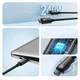 Кабель Baseus Tungsten Gold USB-C to USB-C QC PD 3.1 480Mb/s 240W 3 m Black (CAWJ040201) - изображение 8