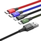 Кабель Baseus Rapid 4-in-1 USB-A to 2xUSB-C/Lightning/Micro-USB 1.2m Black (CA1T4-B01) - изображение 4