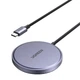 Бездротовий зарядний пристрій Ugreen W703 Magnetic 15W with Cable 1.5 m Grey with MagSafe (6941876252060) - зображення 1