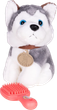 Maskotka ModernHome by Multistore Pluszowy piesek w torebce Husky z szczotką do pielęgnacji 18 cm HC750229 (5905817008278) - obraz 6