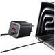 Сетевое зарядное устройство Usams JC Series PD/QC 65W USB-C | USB-A with Built-In USB-C Cable Black (CC266TC01) - изображение 3