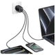 Сетевое зарядное устройство Usams JC Series PD/QC 65W USB-C | USB-A with Built-In USB-C Cable Black (CC266TC01) - изображение 5