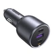 Автомобильное зарядное устройство Ugreen EC705 2x USB-C| USB-A Black (6941876230259) - изображение 2