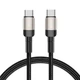 Кабель Tech-Protect UltraBoost Evo USB-C to USB-C PD 100W 5A 1m Titanium (5906203690633) - изображение 1