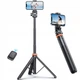 Универсальный штатив Tech-Protect L03S Bluetooth Selfie Stick Tripod White (5906203691180) - изображение 4