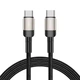Кабель Tech-Protect UltraBoost Evo USB-C to USB-C PD 100W 5A 2m Titanium (5906203690640) - изображение 1