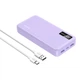 Портативное зарядное устройство для Ugreen PB312 20000mAh 20W 2x USB-A | USB-C Purple (6941876270644) - изображение 1