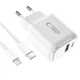 Мережевий зарядний пристрій Tech-Protect NCA20 QC/PD 20W USB-C | USB-A with USB-C to Lightning Cable White (5906302330546) - зображення 3