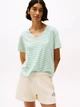 Футболка хлопковая женская Tommy Hilfiger 796952734 XS Белый/Зеленый (1159856055) - изображение 1