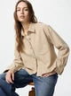 Рубашка хлопковая женская Uniqlo 657777253 XL Бежевая (1159855871) - изображение 1