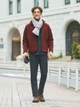Толстовка на флисе на молнии мужская Uniqlo 663848946 2XL Бордовая (1159855932) - изображение 15