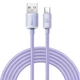 Кабель Baseus Crystal Shine USB-A to USB-C 2m Purple (CAJY000505) - изображение 1