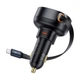 Автомобильное зарядное устройство Baseus Enjoyment Pro USB-C with Lightning Cable 60W Black (C00057803111-00) - изображение 2