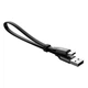 Кабель Baseus Nimble USB-A to USB-C 0.23m Black (CATMBJ-01) - зображення 4