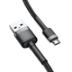 Кабель Baseus Cafule USB-A to Micro-USB 3m Black/Grey (CAMKLF-HG1) - изображение 2