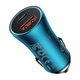 Автомобильное зарядное устройство Baseus Golden Contactor Max Dual Fast Charger Car Charger USB + USB Type-C Blue (CGJM000103) - изображение 1
