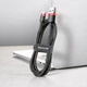 Кабель Baseus Cafule USB-A to USB-C 1m Black/Red (CATKLF-B91) - изображение 5