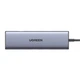 USB-хаб Ugreen CM498 10-in-1 USB-C to 3xUSB-A/USB-C/HDMI/VGA/RJ45/AUX 3.5mm/SD/TF Silver (15601) - зображення 4