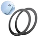 Магнитное кольцо Baseus Halo Series Magnetic Ring Silver Black (2 Pack) (PCCH000001) - изображение 1