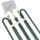 Универсальный шнурок 3mk EasyClip Dark Green with Gold Metal (5903108568623) - изображение 3