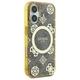 Чохол Guess IML Peony On 4G Background для iPhone 16 Brown with MagSafe (GUHMP16SH4PYEEW) - зображення 4