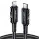 Кабель ACEFAST C4-01 Type-C to iP 3A, 30W, 1.8m, nylon, zinc connectors, Black (6974316281306) (20157) - изображение 1