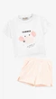 Костюм футболка+шорты для девочки ALG 525760 110 см Бело-пудровый shop (2000999490217) - изображение 1