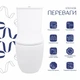 Унітаз-компакт Qtap Aquarius Ultra Quiet підлоговий з санфаянсу з сидінням Slim Soft-close (QTAQAW27W49262) - зображення 3