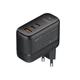 Сетевое зарядное устройство LDNIO Q366 1 x USB/2 x Type-C, технология GaN, PD3.0 65W/QC4.0 с Type C-Type C кабелем Черный - изображение 2
