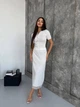 Костюм-двойка с кружевом One size Белый (5010) - изображение 1