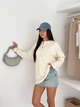 Трикотажный джемпер с мягким воротником One size Молочный (66006) - изображение 4