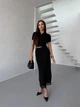 Костюм-двойка с кружевом One size Черный (5010) - изображение 1