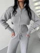 Трикотажный костюм-двойка One size Светло-серый (1045) - изображение 6