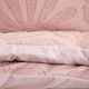 Komplet pościeli Homla Silva Poszewka na pościel 160 x 200 cm + 2 poszewki na poduszki 70x80 cm z mikrofibry z przeszyciami w kwiatki różowa (5906496767845) - obraz 4