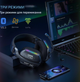 Бездротові ігрові навушники onikuma gt808 Tri-Mode з мікрофоном Bluetooth 5.3, 2.4 GHz, 3.5 мм, чорні - изображение 8